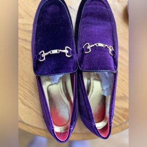 Men’s purple velvet loafers size 13
